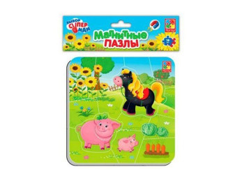 Магнитные пазлы, Ферма, Vladi Toys
