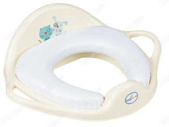 Туалетне сидіння М'яке Кіт і Пес Кремове. Tega Baby PK-020-102