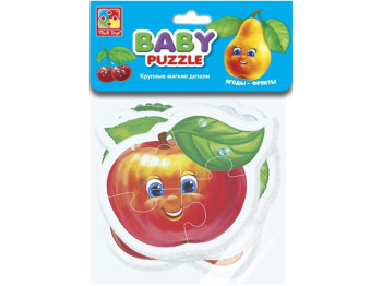 Мягкие Беби пазлы Ягоды-Фрукты, Vladi Toys