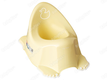 Горшок Каченя з протиковзною гумою світло-жовтий. Tega Baby DK-001-132