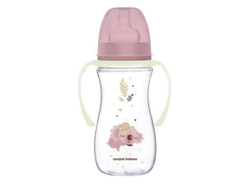 Пляшка антиколікова з широким отвором 300 мл Easystart Sleepy Koala - рожева. Canpol Babies 35/238_p