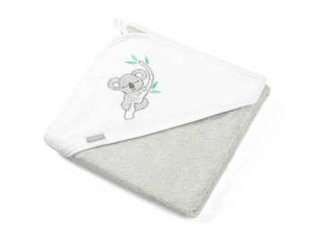 Рушник бамбуковий з капюшоном сірий Коала 85х85 см. BabyOno 343/03