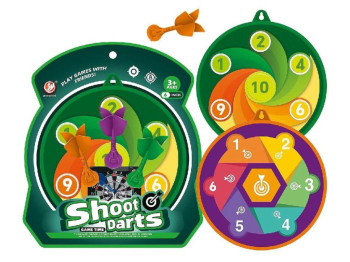 Дартс на липучках Shoot Darts, 19 см, с дротиками