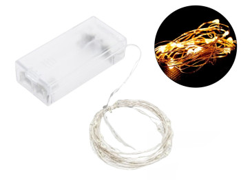Гирлянда светодиодная Yellow 30led 3м, 2AA, BM-30WW
