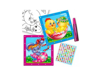 Набор для творчества Сияющие картинки, Цыплята, Vladi Toys