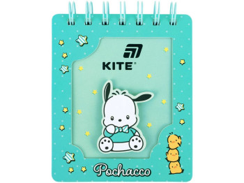 Блокнот на спирали Pochacco, 80 листов, в клетку, Kite