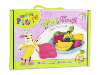 Набір для творчості тісто для ліплення Mister Tisto Mini Fruit, з формами, Strateg
