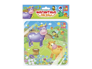 Магнитные пазлы Корова и теленок, Vladi Toys