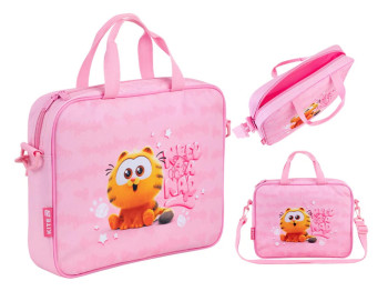 Сумка школьная текстильная для А4 Kite Garfield, 27x34x7 см, на молнии, Kite