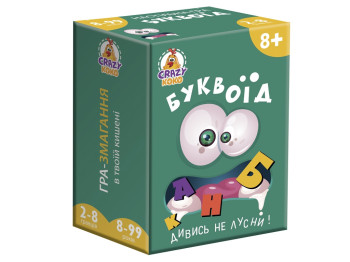 Гра настільна карткова Буквоїд, 64 картки, дорожній формат, Vladi Toys