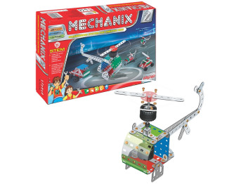 Конструктор металлический вертолет Mechanix №2, 170 деталей, 15 моделей, ZEPHYR