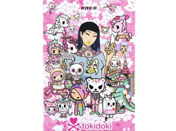 Блокнот термобиндер А5, 64 листа, Tokidoki, Kite