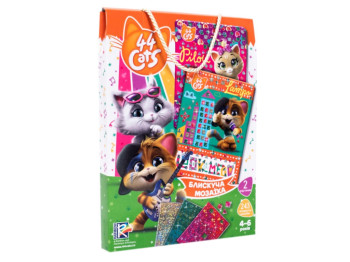 Набор для творчества, Блестящая мозаика, 44 Коты, Vladi Toys