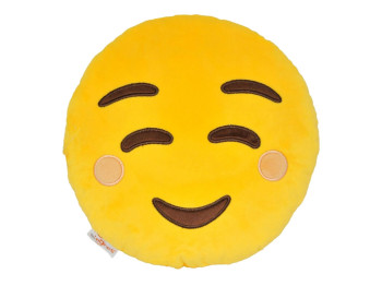 Подушка декоративна Емоджі Smile ПД-0314, 28 см, текстильна, Tigres