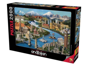 Пазлы Популярные достопримечательности, 2000 элементов, Anatolian 3941