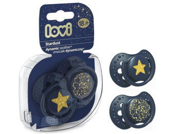 Пустушка силіконова Stardust синя, силікон, 18+ міс., 22/895_blue, LOVI