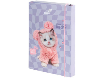 Папка В5 для тетрадей на резинке Kite Studio Pets SP26-210, картон
