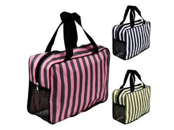 Косметичка дорожная Stripes, 26×18×9.5 см, текстиль/ПВХ, R33381, 3 вида