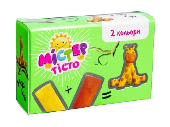 Набір для творчості тісто для ліплення Mister Tisto Жираф, 2 кольори, Strateg