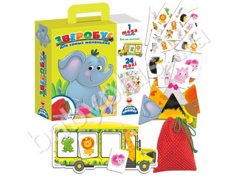 Игра с мешочком Зверобус, Для самых маленьких, Vladi Toys