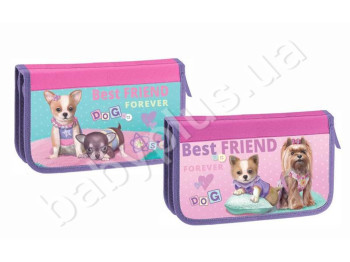 Пенал подвійний картонний BEST FRIEND, KIDIS 7455