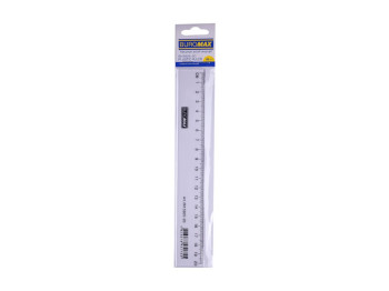 Лінійка пластикова BUROMAX, 20 см, прозора