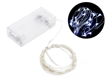 Гірлянда світлодіодна White 20led 2м, 2AA, BM-20W