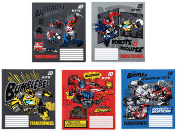 Тетрадь в клетку Transformers Kite TF26-232, 12 листов, микс видов, цена за 1шт