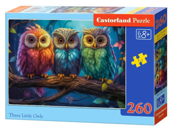 Пазлы Три маленьких совы, 260 элементов, Castorland
