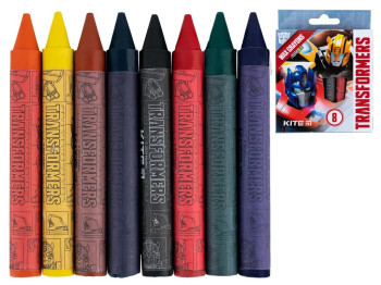 Мел восковой Jumbo 8 цветов Transformers, Kite