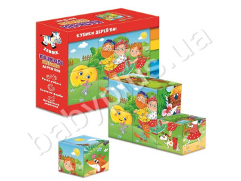 Деревянные кубики Сказки №2, Vladi Toys