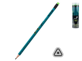 Карандаш графитный с резинкой трехгранный HB Kite Next Level K26-046-2