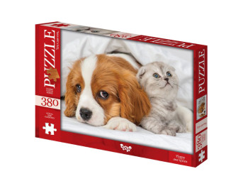 Пазлы Puppy and Kitten, 380 элементов, Danko Toys