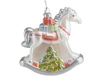 Елочная игрушка пластиковая Новогодний конек, 2007-172