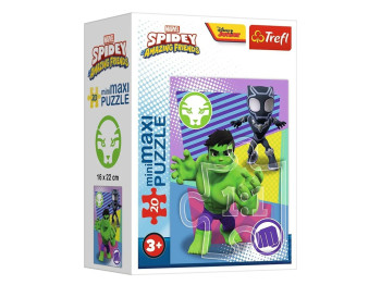 Пазли Trefl Mini Maxi Amazing Spidey Павук та його друзі, 20 елементів, Trefl 21133