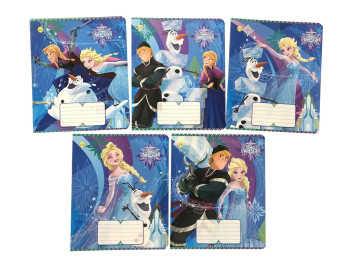 Зошит 12 аркушів, Лінія Frozen Best, Тетрада ТЕ11989, Ціна за упаковку 25 шт,