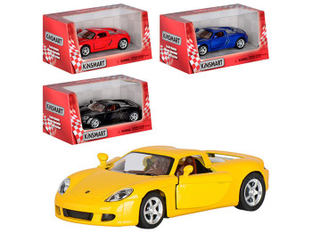 Машинка інерційна металева Porsche Carrera GT 12,5 см, відчиняються двері, Kinsmart