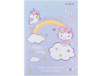 Картон білий Hello Kitty A4, 10 аркушів, Kite