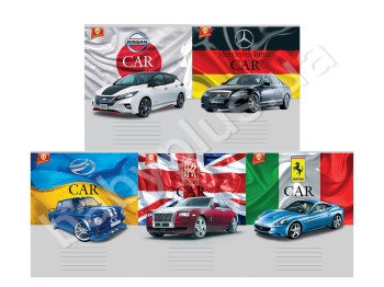 Зошит 36 арк. клітинка Тверда Авто (ціна за упаковку 20 шт.) 5к.
