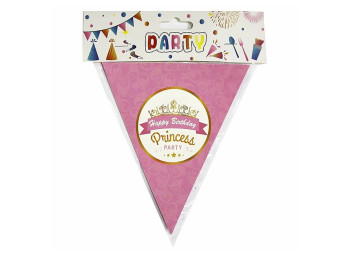 Растяжка праздничная бумажные флажки Party, 3 м, 10398
