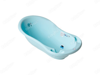 Ванночка Кіт та Пес зі зливом та термометром Блакитна 86 см. Tega Baby PK-004ODPLYW-101