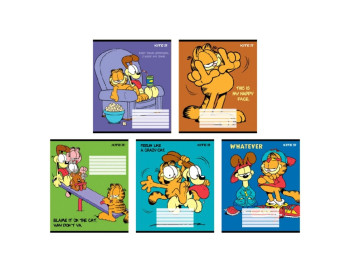 Зошит у лінію 18 аркушів, Garfield Retro (ціна за 1шт)