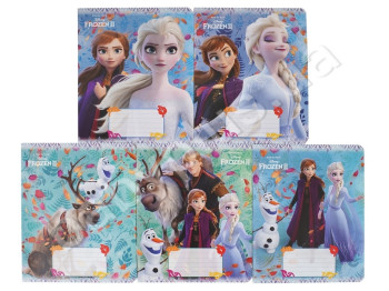 Зошит 12 аркушів, Клітка Frozen-2, Осінь, Тетрада ТЕ11988, Ціна за упаковку 25 шт,
