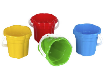 Ведро для песка Ромашка ИП20000, 16,5 см, для игры с песком и водой, Toys-plast