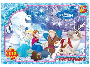 Пазлы картонные Frozen, 117 элементов, G-Toys