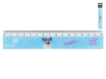 Линейка пластиковая Kite Studio Pets SP26-090, 15 см