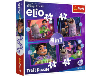 Пазли 4 в 1 Tref lDisney Elio Позаземні місії, 35, 48, 54, 70 елементів