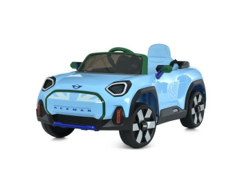 Дитячий електромобіль блакитний Mini Cooper
