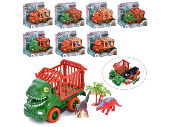 Конструктор на шурупах транспорт-динозавр YH559-002ABCD, 10 см, 4 види, BabyToys