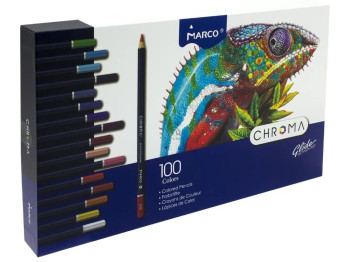 Олівці шестигранні 100 кольорів Chroma. Marco 8010-100CB